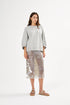 Rabens Saloner nona sweat raglan 3/4 sleeve top grey melange